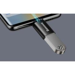 Переходник Baseus OTG USB 3.1 AF to USB-C black Фото 4