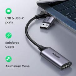Переходник Ugreen USB/USB-C to HDMI 4K/60Hz Фото 3