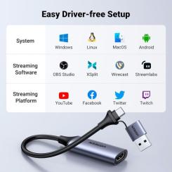 Переходник Ugreen USB/USB-C to HDMI 4K/60Hz Фото 7