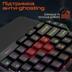 Клавиатура Meetion KB015 USB Black/Orange Фото 3
