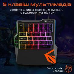 Клавиатура Meetion KB015 USB Black/Orange Фото 4