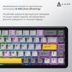Клавиатура Ajazz AK680 MAX Magnetic Switch RGB USB Black Фото 5