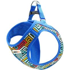 Шлей для собак MISOKO&CO синяя с узором M Фото