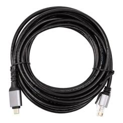 Дата кабель PowerPlant USB-C to RJ45 Ethernet 5.0m Фото