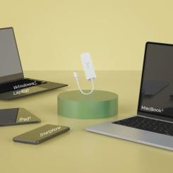 Концентратор J5create USB-C to 4xUSB-C 3.2 10Gbps white Фото 9
