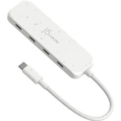 Концентратор J5create USB-C to 4xUSB-C 3.2 10Gbps white Фото 2