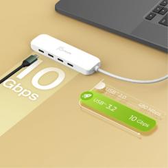 Концентратор J5create USB-C to 4xUSB-C 3.2 10Gbps white Фото 5