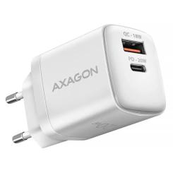 Зарядное устройство AXAGON 1xUSB QC3.0 + 1xUSB-C PD20W white Фото