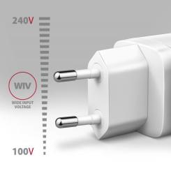 Зарядное устройство AXAGON 1xUSB QC3.0 + 1xUSB-C PD20W white Фото 3