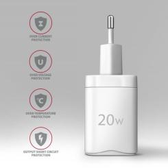 Зарядное устройство AXAGON 1xUSB QC3.0 + 1xUSB-C PD20W white Фото 5