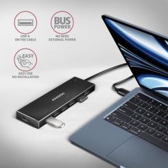 Концентратор AXAGON USB 3.1 to 7xUSB 3.0 black Фото 2