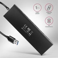Концентратор AXAGON USB 3.1 to 7xUSB 3.0 black Фото 5