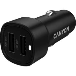 Зарядное устройство Canyon 2xUSB 24W black Фото 1