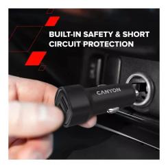 Зарядное устройство Canyon 2xUSB 24W black Фото 7