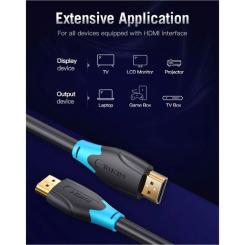 Кабель мультимедийный Vention HDMI M to HDMI M 15.0m 4K30Hz black Фото 9