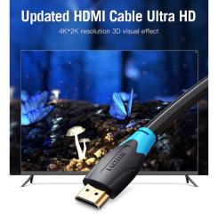 Кабель мультимедийный Vention HDMI M to HDMI M 15.0m 4K30Hz black Фото 2