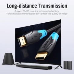 Кабель мультимедийный Vention HDMI M to HDMI M 15.0m 4K30Hz black Фото 4