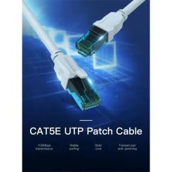 Патч-корд Vention 5м, RJ-45 cat 5e UTP blue Фото 2