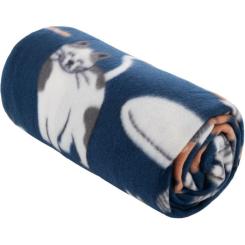 Плед Ardesto Fleece 100% поліестер, котики, синій 130х160 см Фото 1