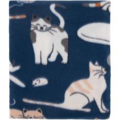 Плед Ardesto Fleece 100% поліестер, котики, синій 130х160 см Фото 2