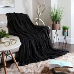 Плед Bergamo Line черный 130 х 180 см Фото 3