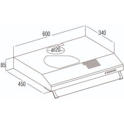 Вытяжка кухонная Cata LFK 6001 Wh Фото 4