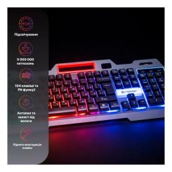 Клавиатура Hölmer K-02GS RGB Backlight USB UA Black Фото 6