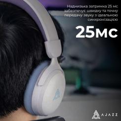 Наушники Ajazz AHM08 MAX 3-Mode White/Purple Фото 10