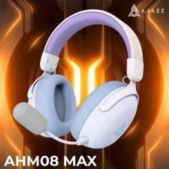 Наушники Ajazz AHM08 MAX 3-Mode White/Purple Фото 5