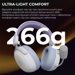 Наушники Ajazz AHM08 MAX 3-Mode White/Purple Фото 8