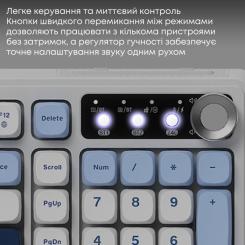 Клавиатура Ajazz AF98 Plus Wireless/Bluetooth/USB UA White/Blue Фото 10