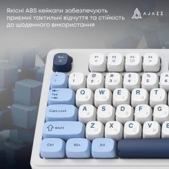 Клавиатура Ajazz AF98 Plus Wireless/Bluetooth/USB UA White/Blue Фото 11