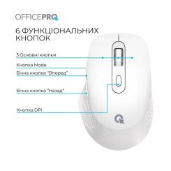 Мышка OfficePro M265W Wireless/Bluetooth Silent Click White Фото 9