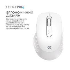 Мышка OfficePro M265W Wireless/Bluetooth Silent Click White Фото 10