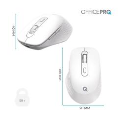 Мышка OfficePro M265W Wireless/Bluetooth Silent Click White Фото 11