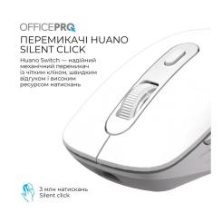 Мышка OfficePro M265W Wireless/Bluetooth Silent Click White Фото 6