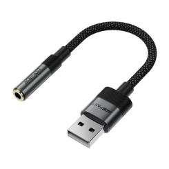 Переходник Acefast USB AM to 3.5mm F 0.15m black Фото