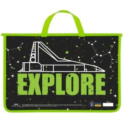 Папка - портфель Maxi А4 пластиковий на блискавці Фото
