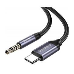 Кабель мультимедийный Essager USB-C to 3.5mm M 1.0m gray Фото 1