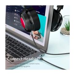 Кабель мультимедийный Essager USB-C to 3.5mm M 1.0m gray Фото 5