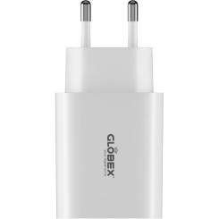Зарядное устройство Globex 2xUSB-C 30W FastPower white Фото 1