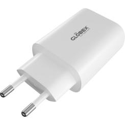 Зарядное устройство Globex 2xUSB-C 30W FastPower white Фото 2