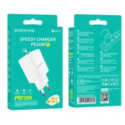 Зарядное устройство BOROFONE 1xUSB-C PD20W BA81A white Фото 2