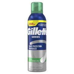 Пена для бритья Gillette Series Soothing Для чутливої шкіри з алое вера 250 Фото 1