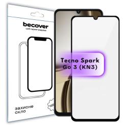 Стекло защитное BeCover Tecno Spark Go 3 (KN3) Black Фото