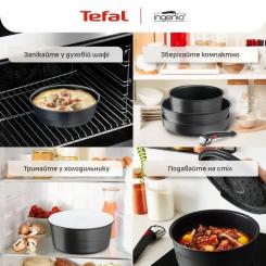 Набор посуды Tefal Ingenio Inspiration, 6 предметів, чорний Фото 7