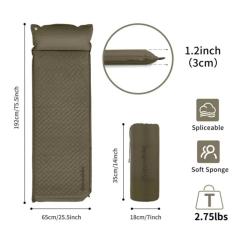 Туристический коврик Naturehike CNK2300DZ014, 60мм, темно-зелений Фото 1