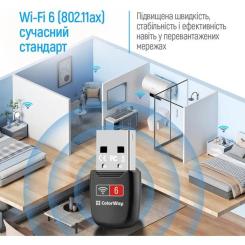 Сетевая карта Wi-Fi ColorWay CW-AD-W1 Фото 10