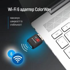 Сетевая карта Wi-Fi ColorWay CW-AD-W1 Фото 6