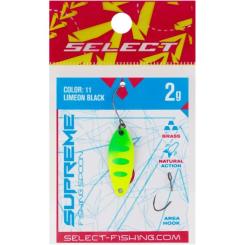 Блесна Select Supreme 2.0g 27mm 11 LimeON Black Фото 1
